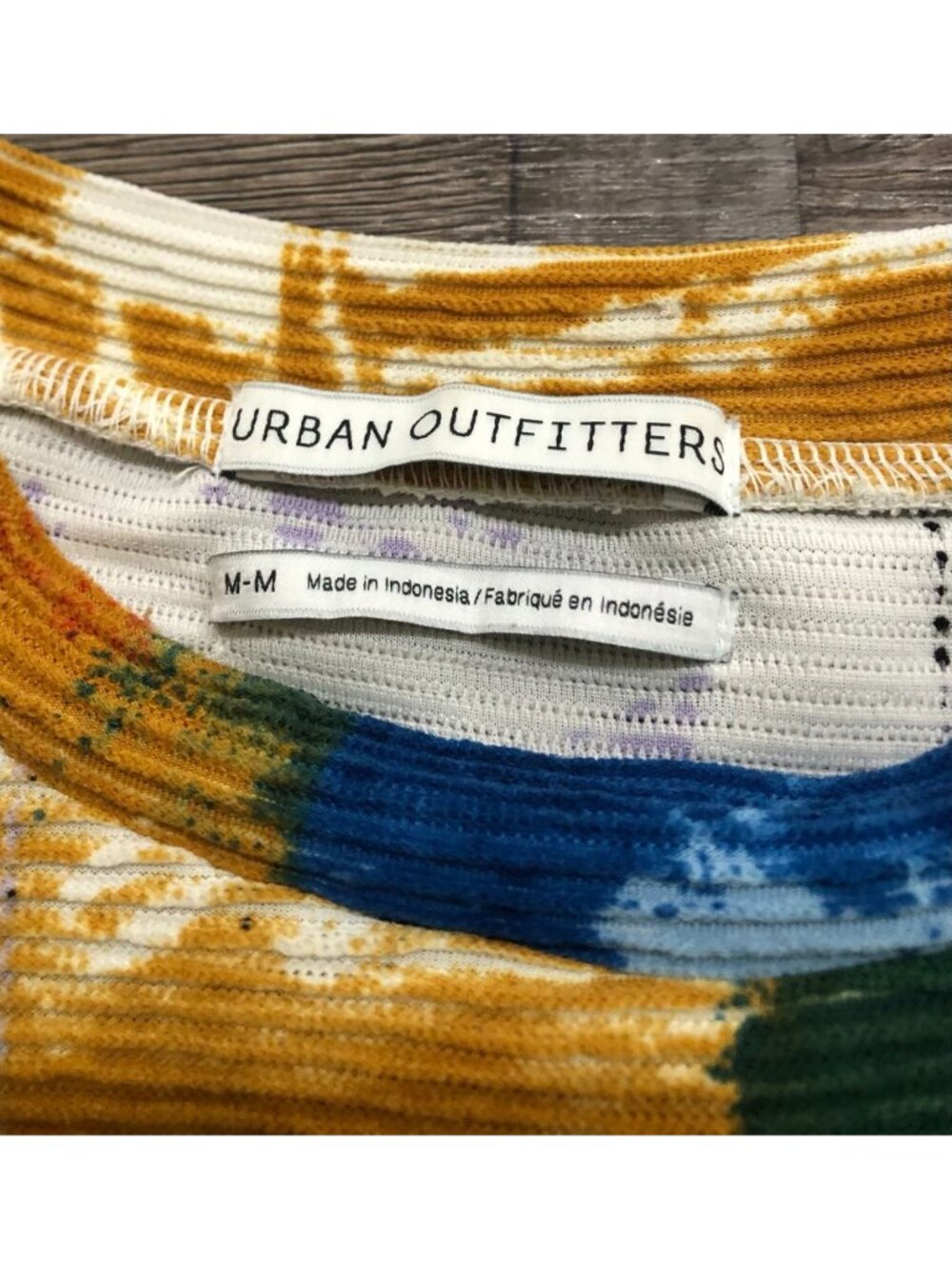 Urban Outfitters When in Rome Printed Ribbed Cropped Top Medium - Picture 2 of 6